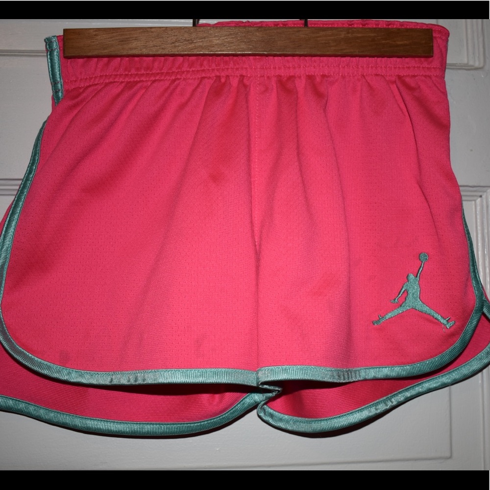 Jordan pink and teal shorts